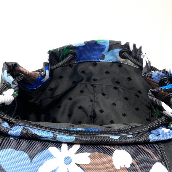 Kate Spade Flat Backpack Carley Bloom Multi Blue W - Picture 10 of 11